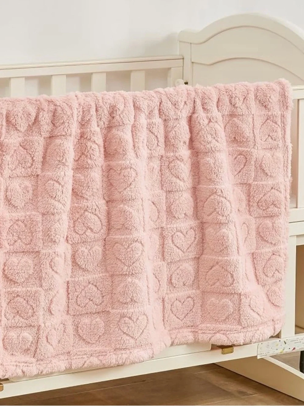Yurhap Pink Heart Baby Blanket 30x40 NWT